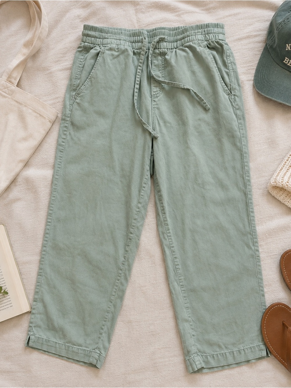GAP Easy Pant Sage Green Pull On Drawstring Pants XS